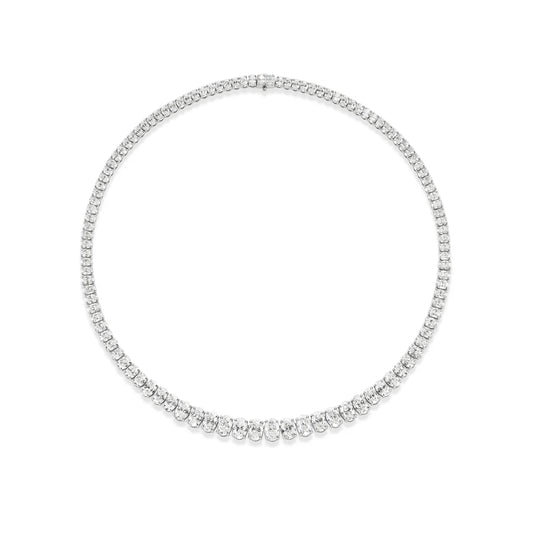 31.83tcw Oval Diamond Tennis Necklace